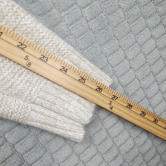 J. Jill Cream Knit V-Neck Sweater-Relaxed Fit-Cotton Blend-Medium - Picture 8 of 8